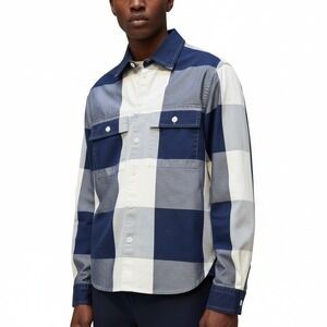 BOSS by Hugo Boss Owen Buffalo Plaid Check Long Sleeve Shirt Jacket Men Size S